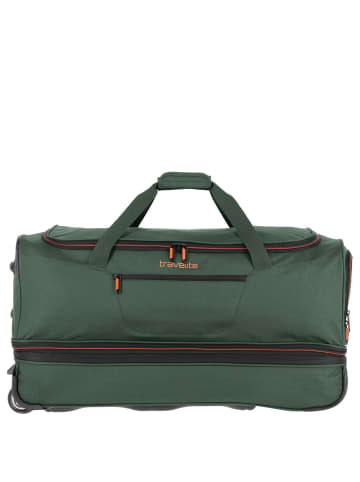 travelite Basics - Rollenreisetasche 98/119L 70 cm erw. (bordeaux) in dunkelgrün
