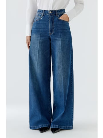 Oui Jeans HIGH WAIST in bright blue denim