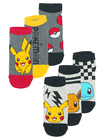Pokémon 6er-Set: Sneaker Socken Pikachu in Mehrfarbig