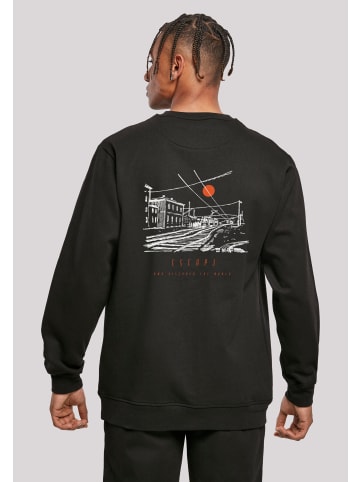 F4NT4STIC Sweatshirt Escape Discover the World Town Train Station in schwarz