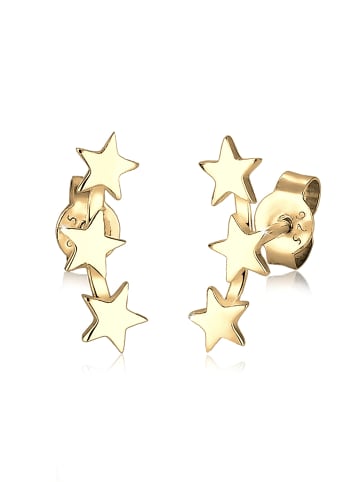 Elli Ohrringe 925 Sterling Silber Sterne, Astro in Gold