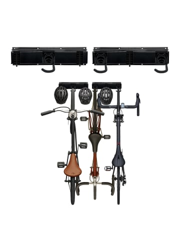 relaxdays Fahrrad Wandhalterung in Schwarz - 6 Fahrräder