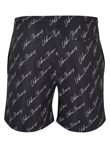 Urban Classics Badeshorts in blackscriptlogo