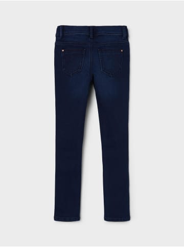 name it Jeanshose slim fit in dark blue denim