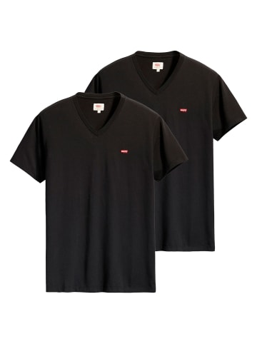 Levi´s T-Shirt 2er Pack in Schwarz