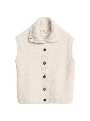 Marc O'Polo Ärmelloser Cardigan slim in Light Stone Melange