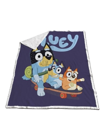 COFI 1453 Bluey Fleecedecke 150x120 cm – Kuschelige Sherpa-Decke für Kinder in Schwarz