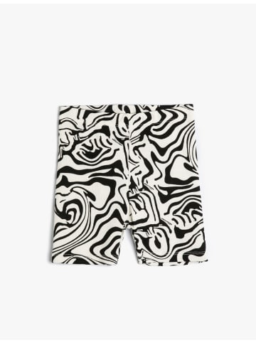 KOTON Leggings in Schwarz Gemustert