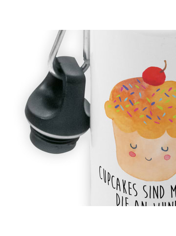 Mr. & Mrs. Panda Trinkflasche Cupcake mit Spruch in Weiß
