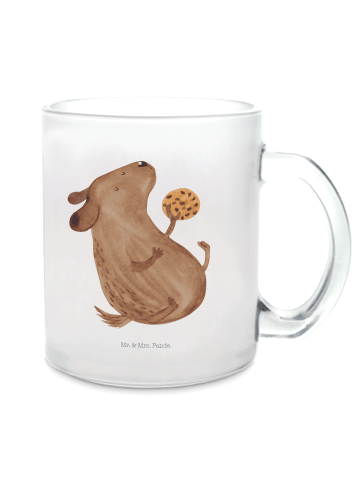 Mr. & Mrs. Panda Glas Tasse Hund Keks ohne Spruch in Transparent