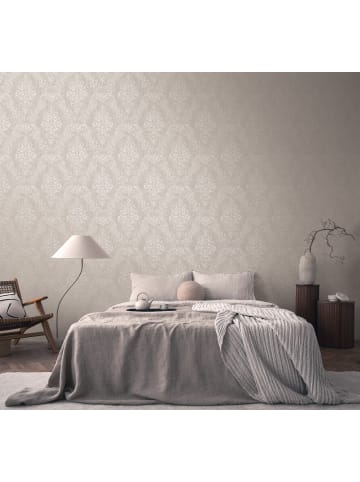 A.S. Création Tapete Majestic Ornament in Hellgrau-Silber