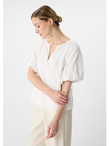 comma Bluse kurzarm in Weiß
