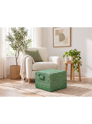 Beliani Pouf DHADAR in Grün - (W) 45 x (H) 30 x (L) 45 cm