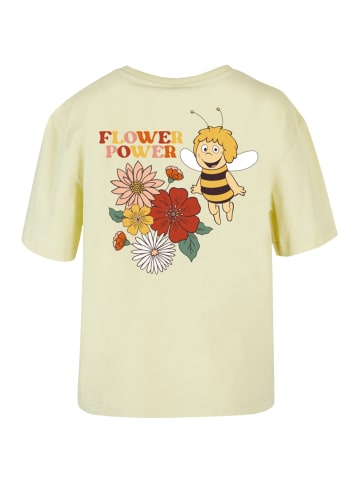 F4NT4STIC Tee Biene Maja Flower Power in softyellow