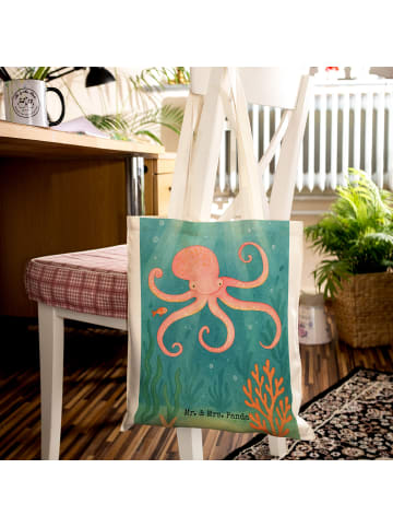 Mr. & Mrs. Panda canvas tasche Tintenfisch Design ohne Spruch in Weiß