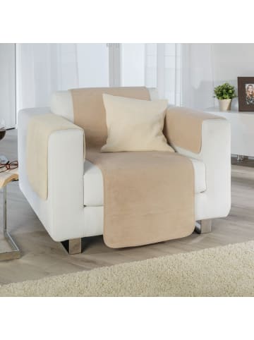 Erwin Müller Baumwollmischung Sessel- und Sofaschoner-Set 3-teilig Matera in creme/wollweiß