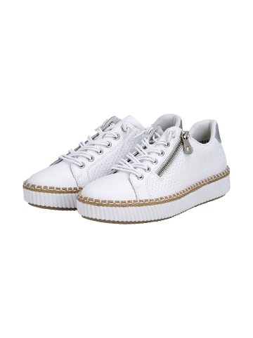 rieker Niedrige Sneakers aus Sheepsuede-Leder Weiß