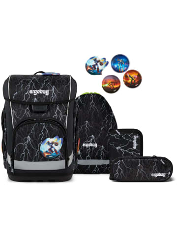 Ergobag Cubo Light Schulranzen Set 5-tlg. Super ReflektBär in schwarz