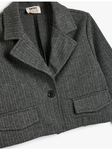 KOTON Blazer in Grau Gestreift