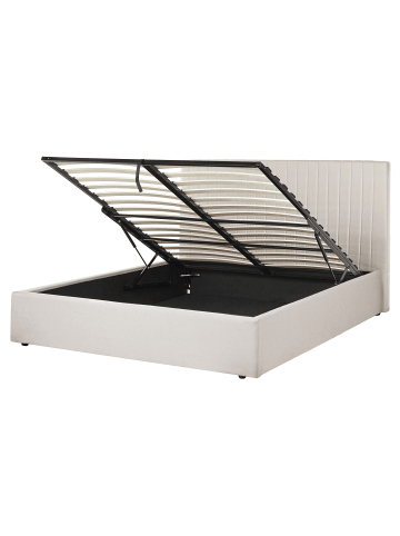 Beliani Doppelbett VION in Beige - (W) 177 x (H) 110 x (L) 216 cm