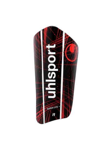 uhlsport  Schienbeinschützer Super Lite Plus in schwarz/fluo rot/weiß
