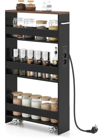 COSTWAY Nischenwagen 13cm breit schmal mit Ladestation in Andere