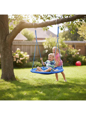 relaxdays Nestschaukel in Blau - Ø 110 cm