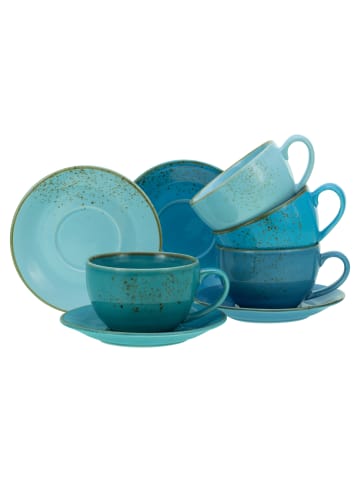 CreaTable Bistrotassen Nature Collection Set, Cappuccino Set 8 teilig in Mehrfarbig in Mehrfarbig