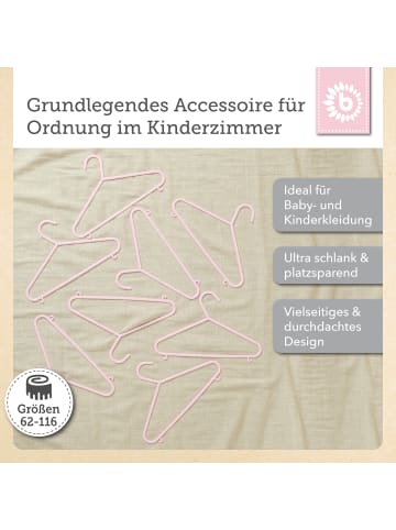 Bieco Spielwaren Kinderleiderbügel 8 St. Rosa in Rosa