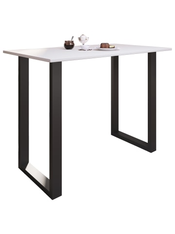 VCM  Holz Bartisch Stehtisch Tisch Tresen Xona 140x80 in Schwarz / Weiß