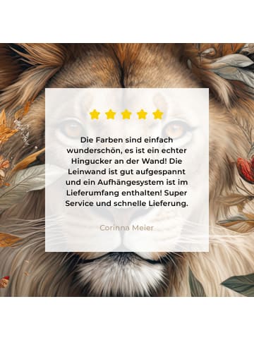 MuchoWow Leinwand bilder Löwe (BxH)