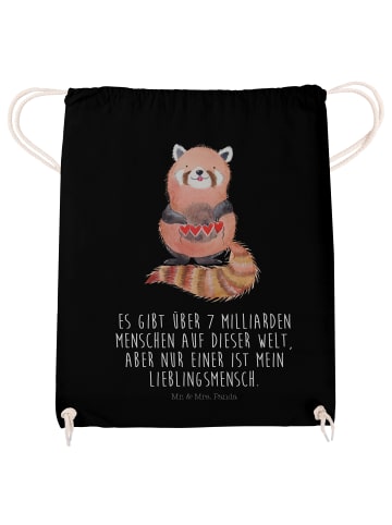 Mr. & Mrs. Panda Sportbeutel Roter Panda mit Spruch in Schwarz