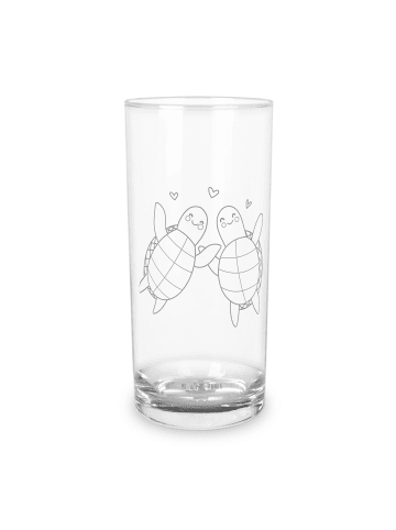 Mr. & Mrs. Panda Wasserglas Schildkröten Paar ohne Spruch in Transparent
