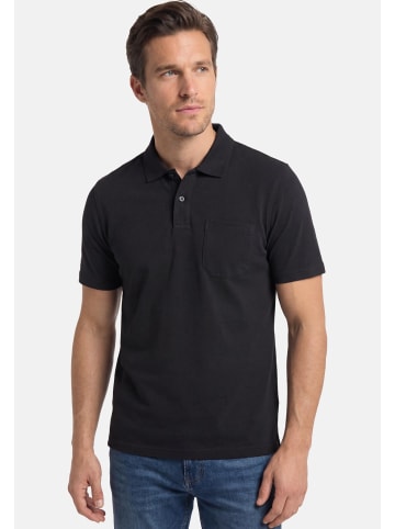 Redmond Poloshirt Basic in Schwarz / weiß