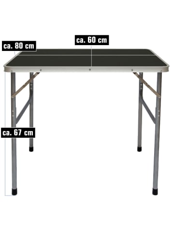AMANKA Campingtisch 80x60cm AMA-YU-97 Dunkelgrau anthrazit