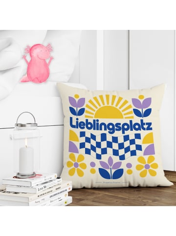 Mr. & Mrs. Panda Kissen Bauhaus-Muster geometrisch Design mit Sp... in Weiß