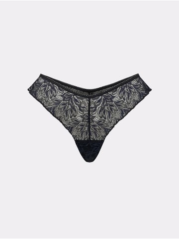 Erlich Textil  String ICONIC LACE BRAZIL STRING in schatten schwarz