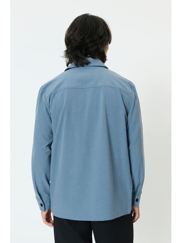Matinique Overshirts MADamo Straight fit in Blue Horizon Melange