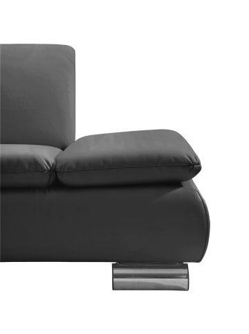 58 aufm Kessel ECKSOFA mit Ottomane links Kaye Bezug Kunstleder Metallfuß verchromt / schwarz