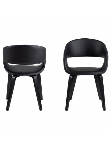 ebuy24 Esszimmerstuhl Nova Schwarz 2er Set