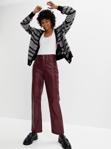 WITT WEIDEN Lederimitathose in bordeaux