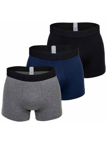 HOM Boxershort 3er Pack in Schwarz/Blau/Grau