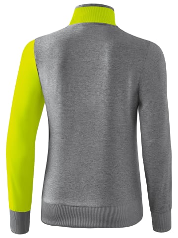 erima 5-C Praesentationsjacke in grau melange/lime pop/schwarz