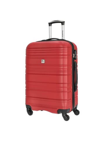 Paradise by CHECK.IN Santiago - 4-Rollen-Trolley 66 cm (silber) in rot