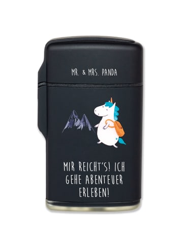 Mr. & Mrs. Panda Feuerzeug Einhorn Bergsteiger mit Spruch in Schwarz