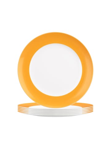 Seltmann Weiden 6er Set Frühstücksteller Liberty Pure Colors in ø 22,5 cm in Mango Orange