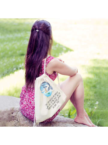 Mr. & Mrs. Panda Tasche Walfisch Thunfisch mit Spruch in Creme