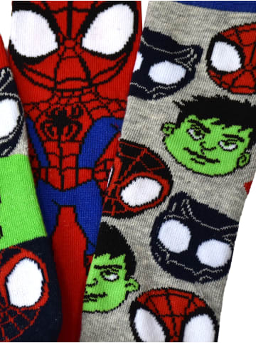 Spiderman 3er Pack Marvel Spidey Socken Spiderman Söckchen Strümpfe in Mehrfarbig