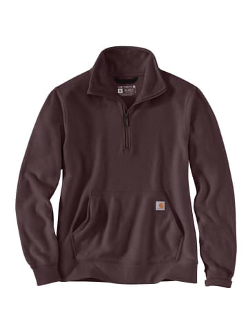 CARHARTT  Sweatshirt Half Zip in dunkelrot