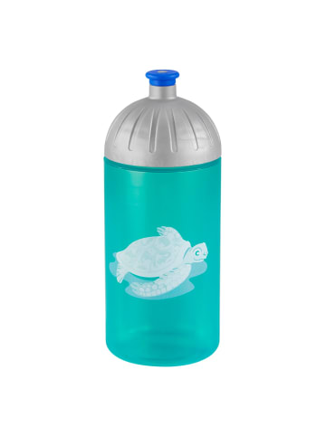 Step by Step Trinkflasche, 0,5 l, für Kindergarten und Schule in Happy Turtle, Türkis